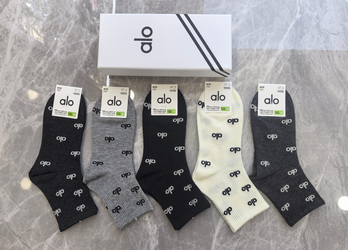 Alo Cotton Crew Socks - 5-Pair Pack