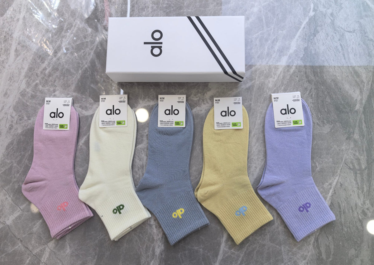 Alo Cotton Crew Socks - 5-Pair Pack