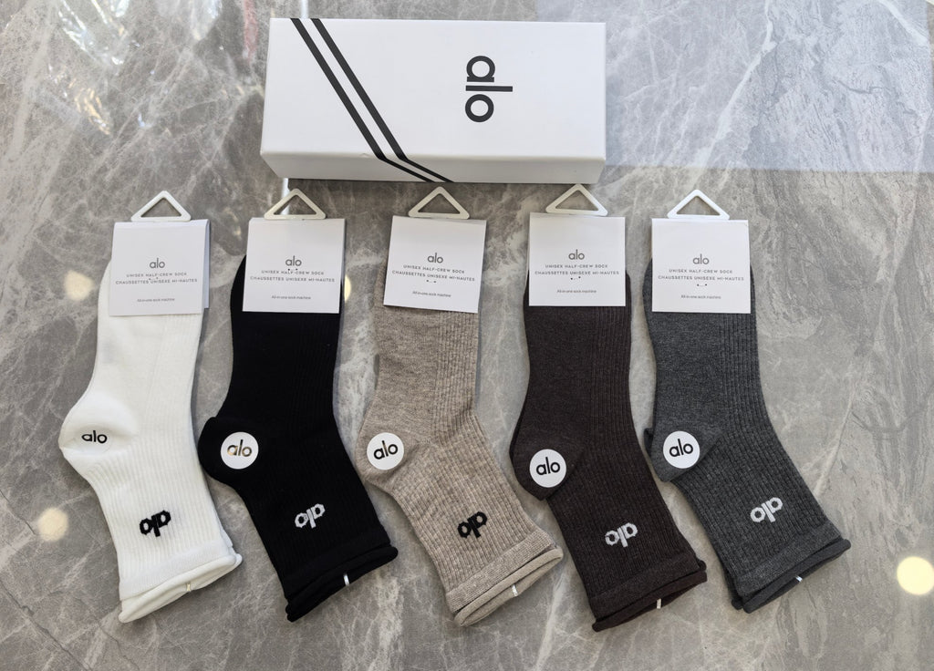 Alo Cotton Crew Socks - 5-Pair Pack