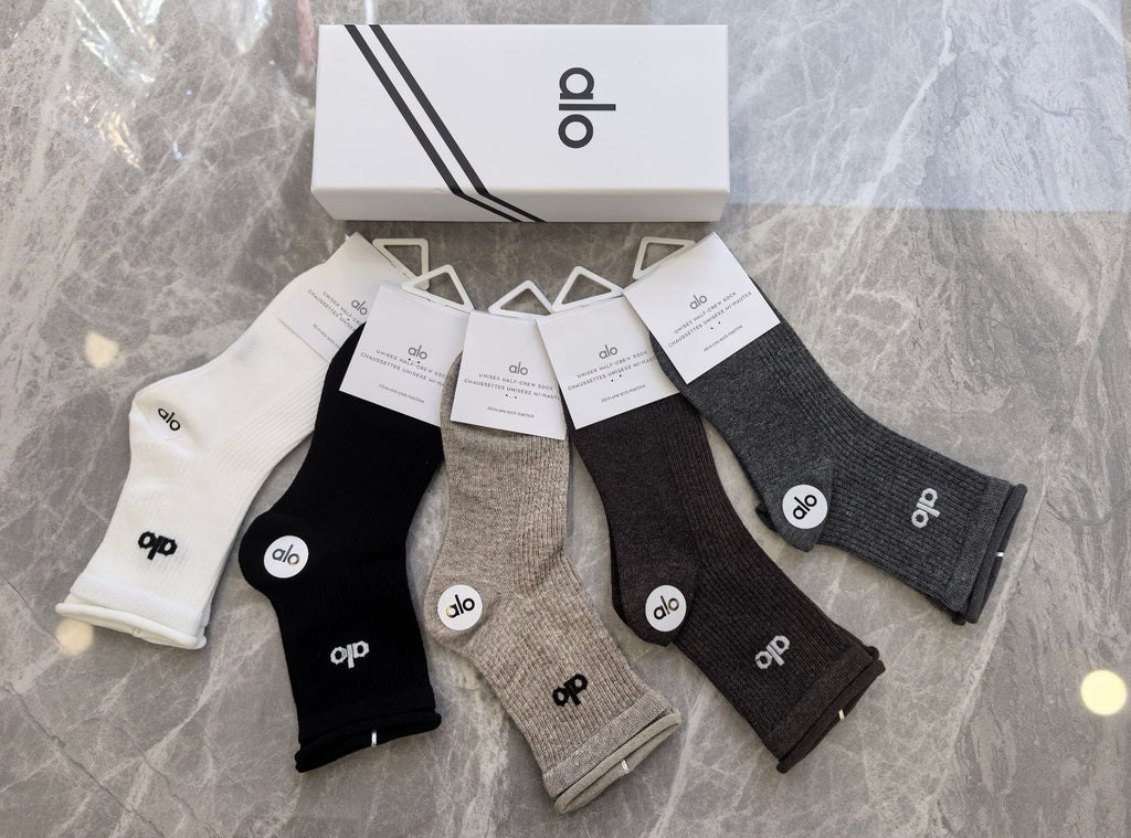 Alo Cotton Crew Socks - 5-Pair Pack