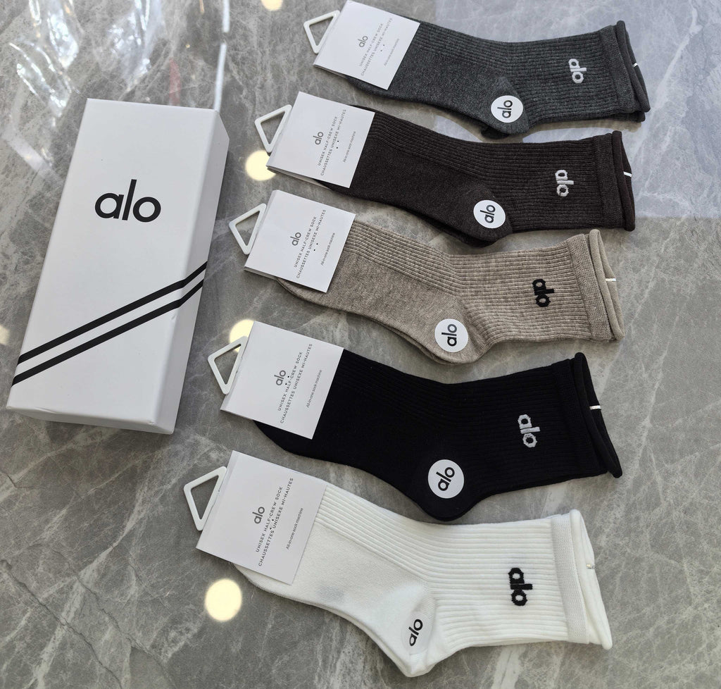 Alo Cotton Crew Socks - 5-Pair Pack