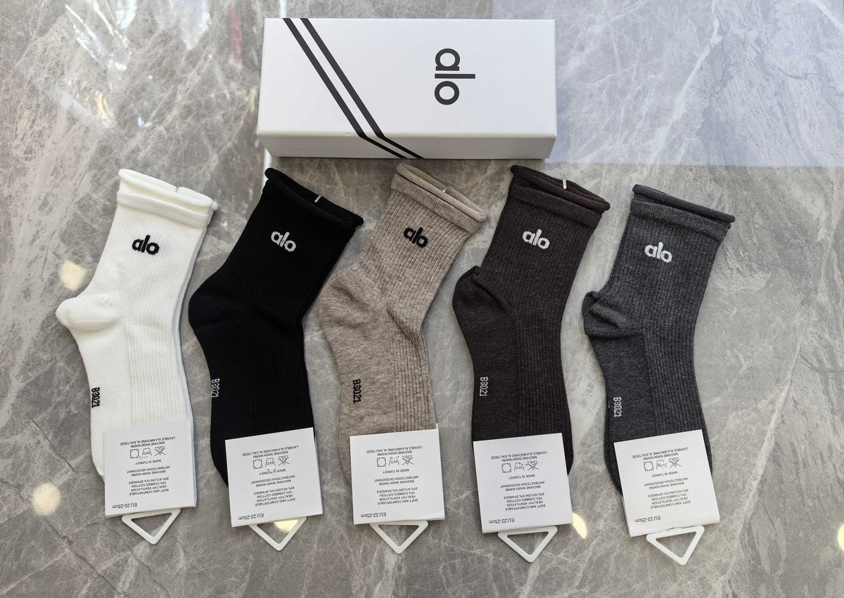 Alo Cotton Short Socks - 5-Pair Pack