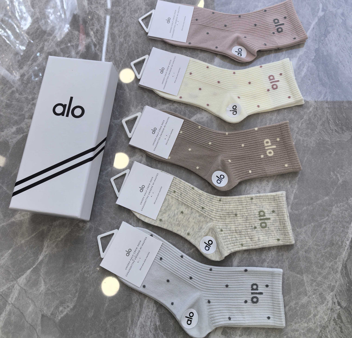 Alo Cotton Crew Socks - 5-Pair Pack