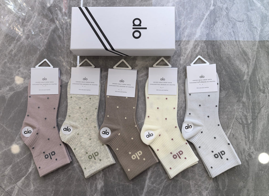 Alo Cotton Crew Socks - 5-Pair Pack