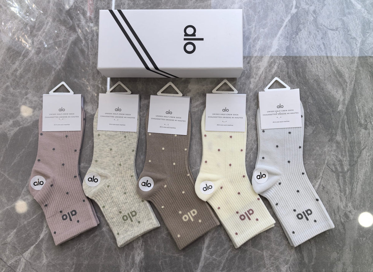 Alo Cotton Crew Socks - 5-Pair Pack