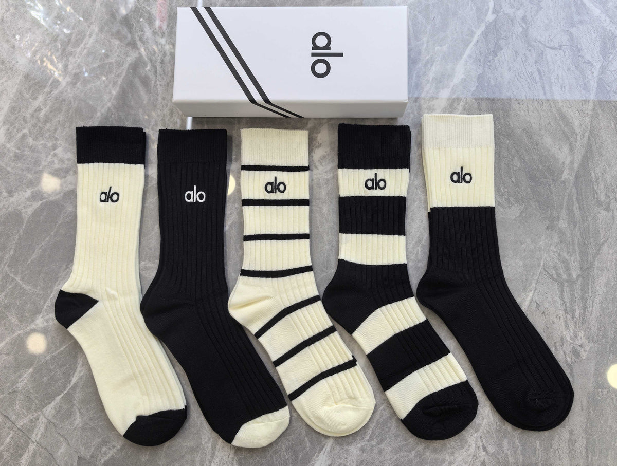 Alo Cotton Crew Socks - 5-Pair Pack