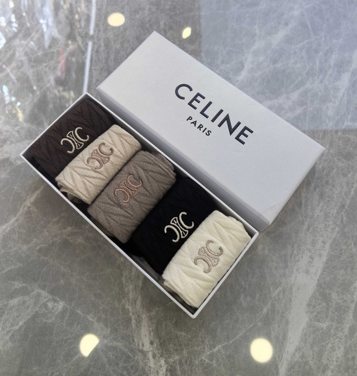 Celine Crew Socks - 5-Pair Pack