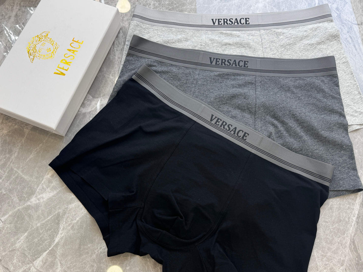 Versace Cotton Men's Boxer Briefs - 3-Piece Box
