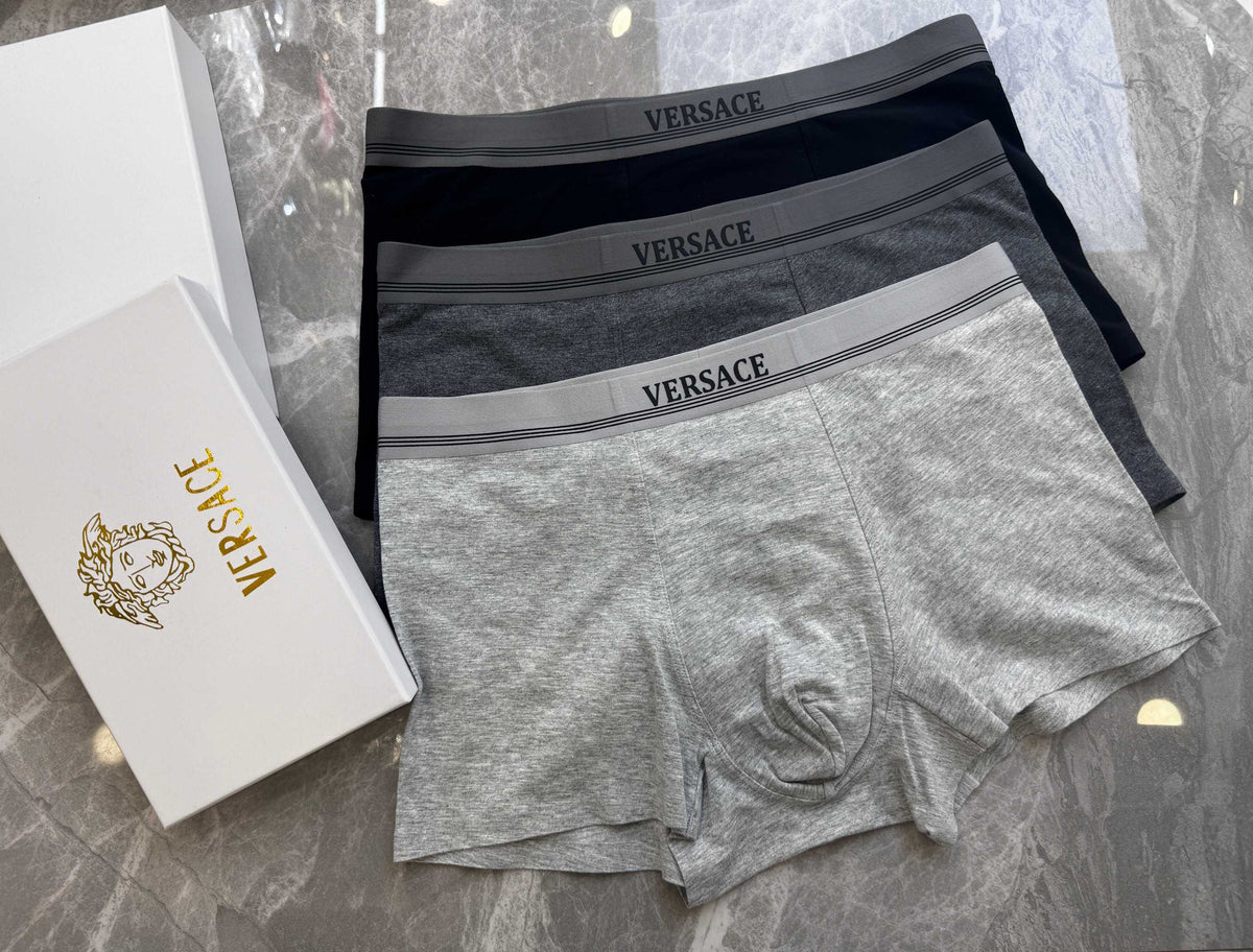 Versace Cotton Men's Boxer Briefs - 3-Piece Box