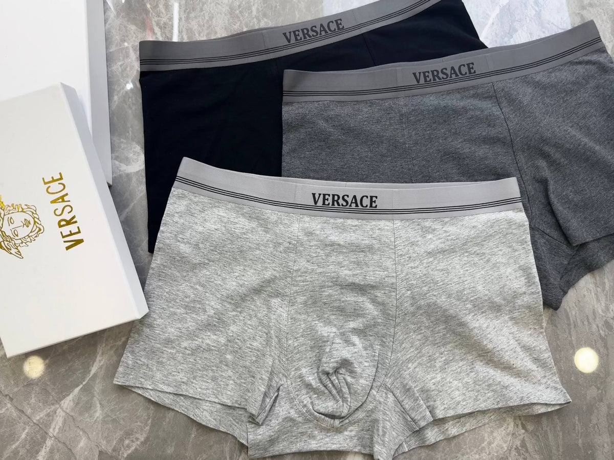 Versace Cotton Men's Boxer Briefs - 3-Piece Box