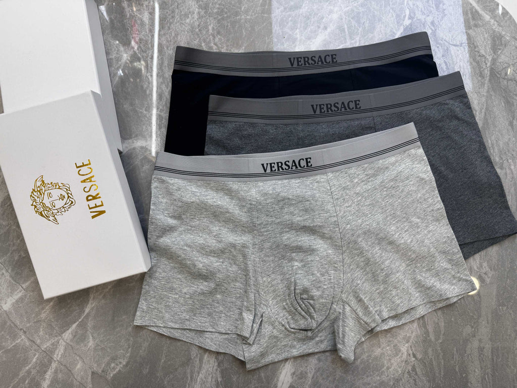 Versace Cotton Men's Boxer Briefs - 3-Piece Box