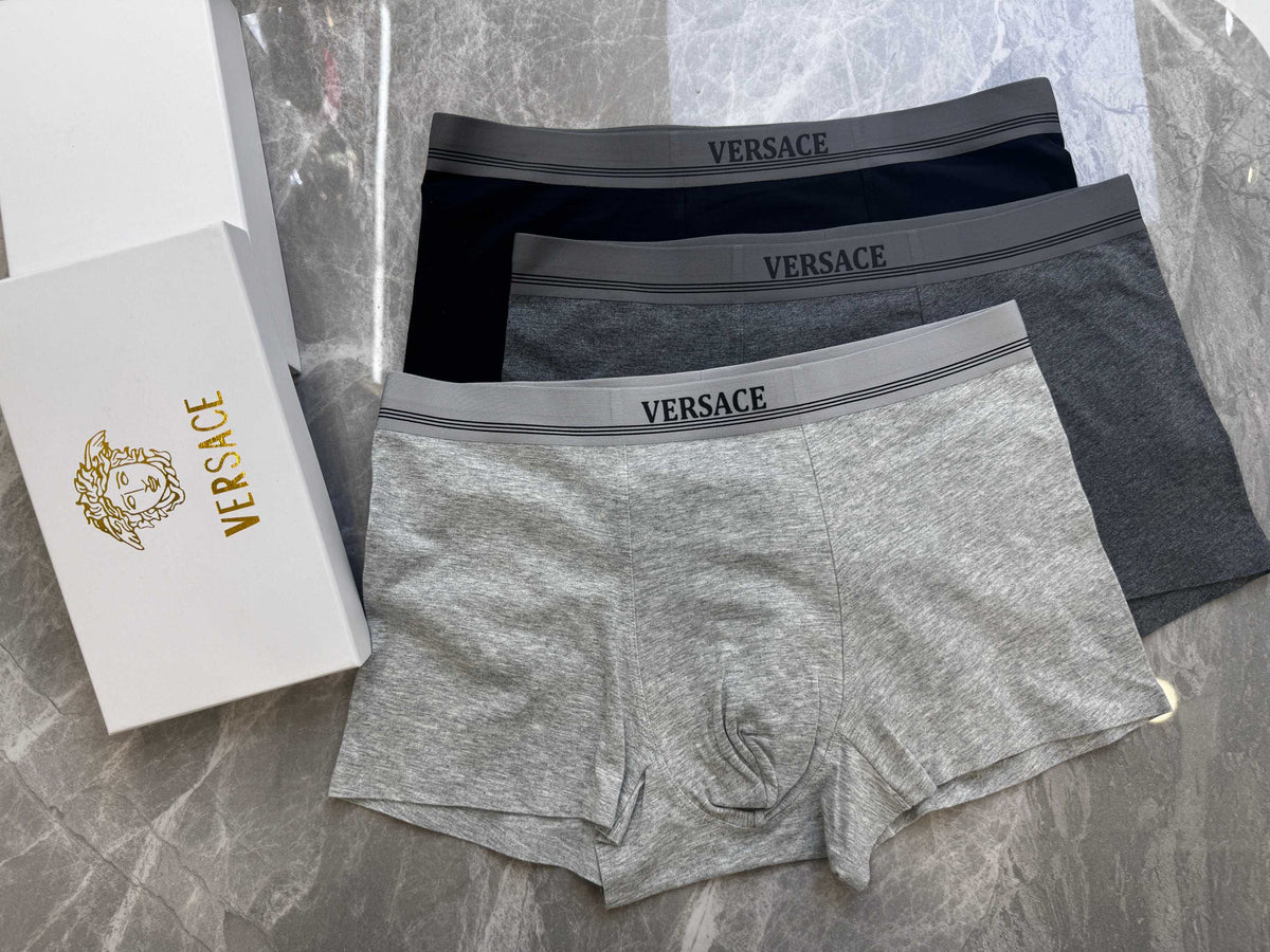 Versace Cotton Men's Boxer Briefs - 3-Piece Box