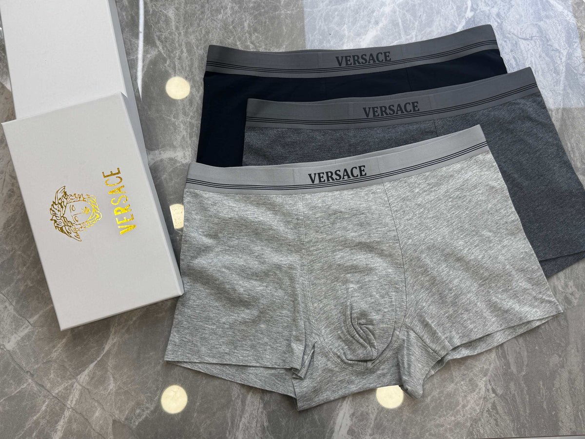 Versace Cotton Men's Boxer Briefs - 3-Piece Box