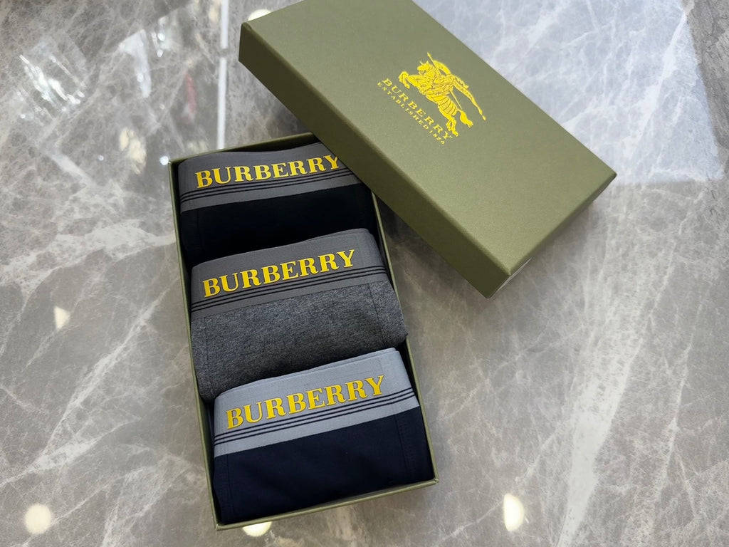 Burberry Cotton Men's Boxer Briefs - 3-Piece Box