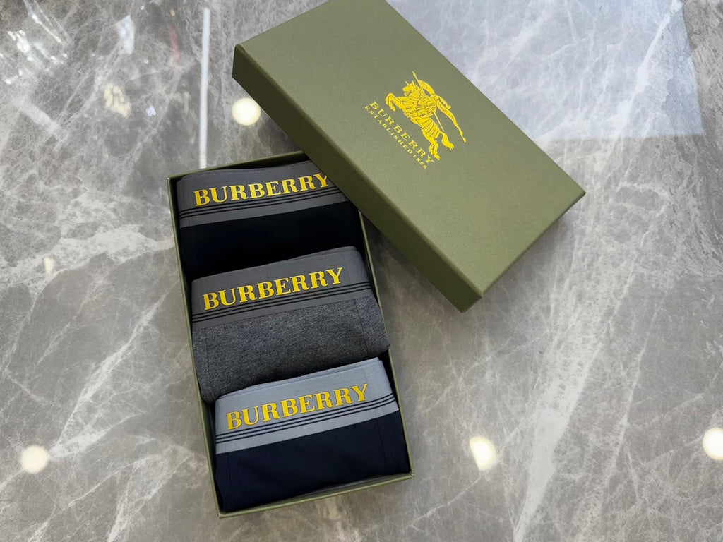 Burberry Cotton Men's Boxer Briefs - 3-Piece Box