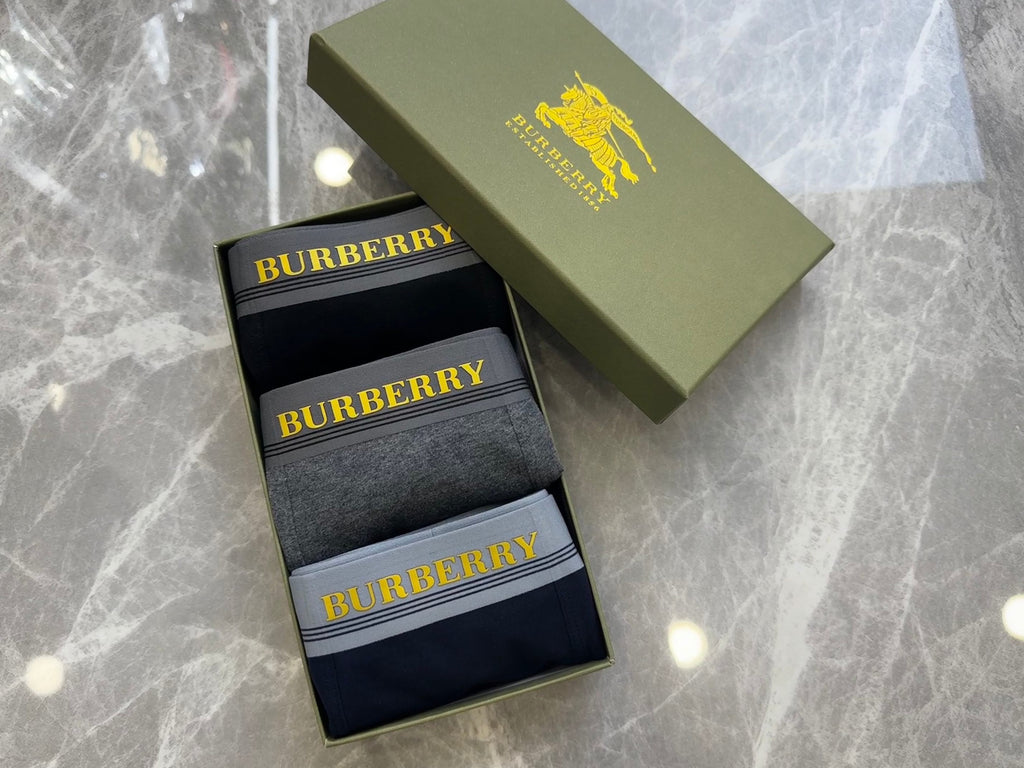 Burberry Cotton Men's Boxer Briefs - 3-Piece Box