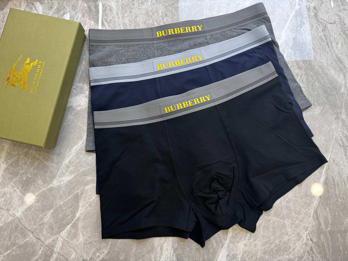 Burberry Cotton Men's Boxer Briefs - 3-Piece Box