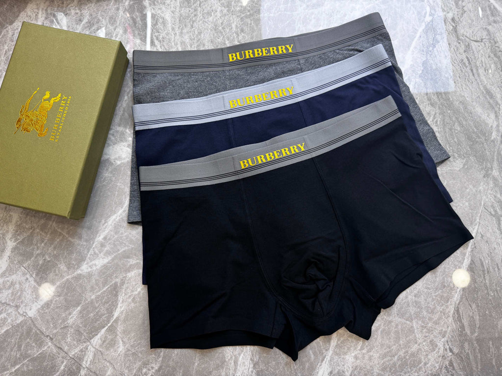 Burberry Cotton Men's Boxer Briefs - 3-Piece Box