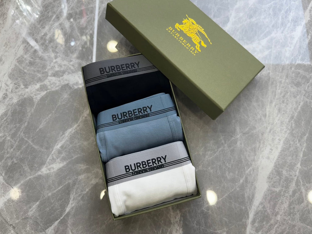 Burberry Cotton Men's Boxer Briefs - 3-Piece Box