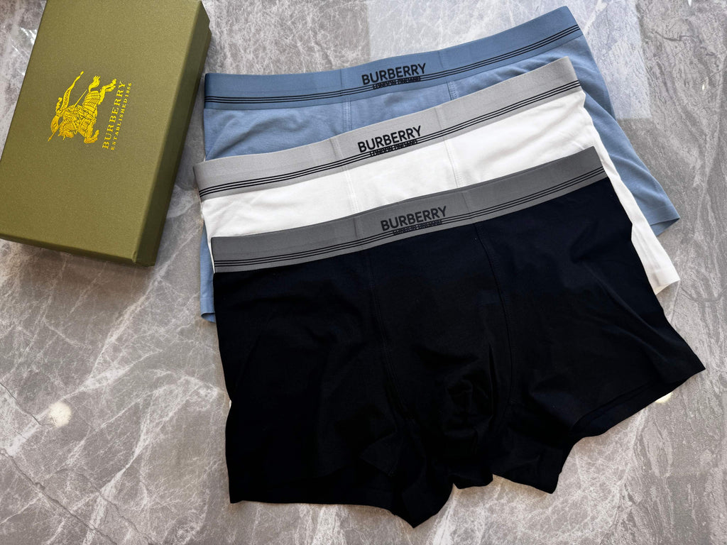 Burberry Cotton Men's Boxer Briefs - 3-Piece Box