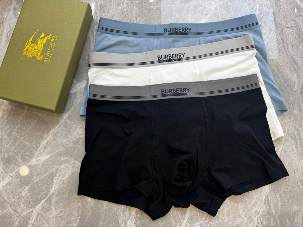 Burberry Cotton Men's Boxer Briefs - 3-Piece Box