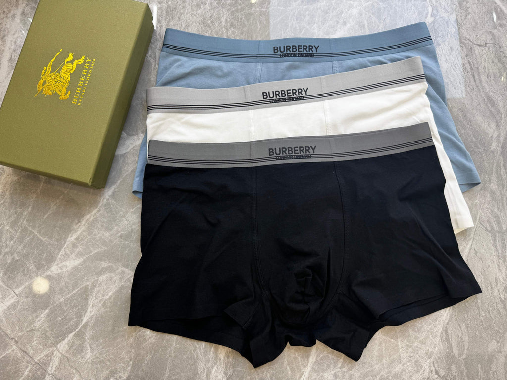Burberry Cotton Men's Boxer Briefs - 3-Piece Box