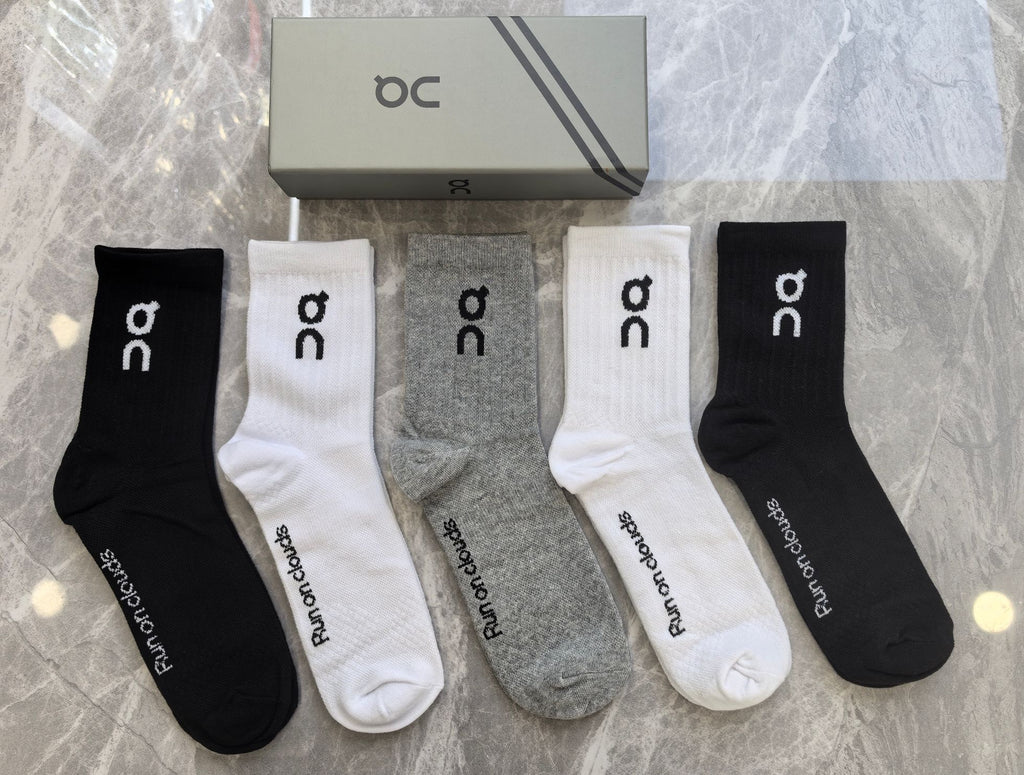 On Cotton Crew Socks - 5-Pair Pack