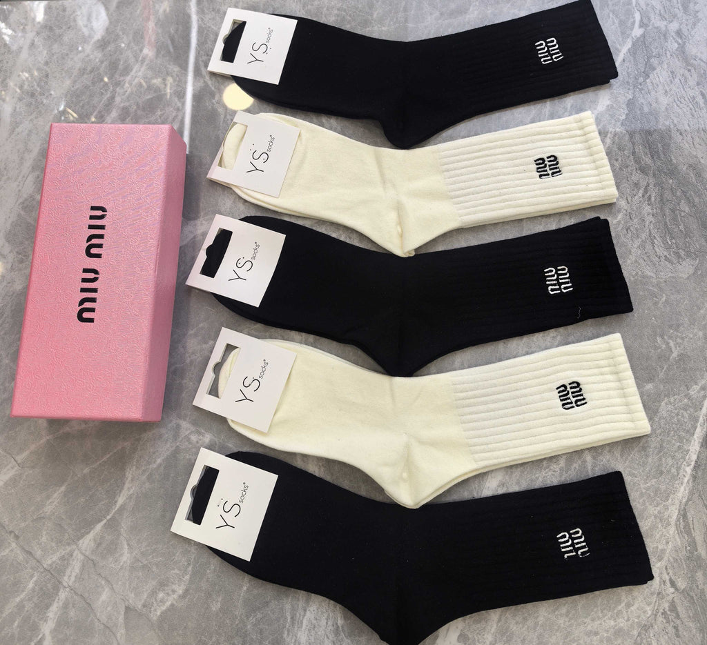 Miu Miu Cotton Socks - 5-Pair Set