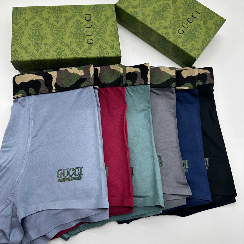 Gucci Grey, Blue, Green & Red Men's Boxer Briefs - 3-Piece Box