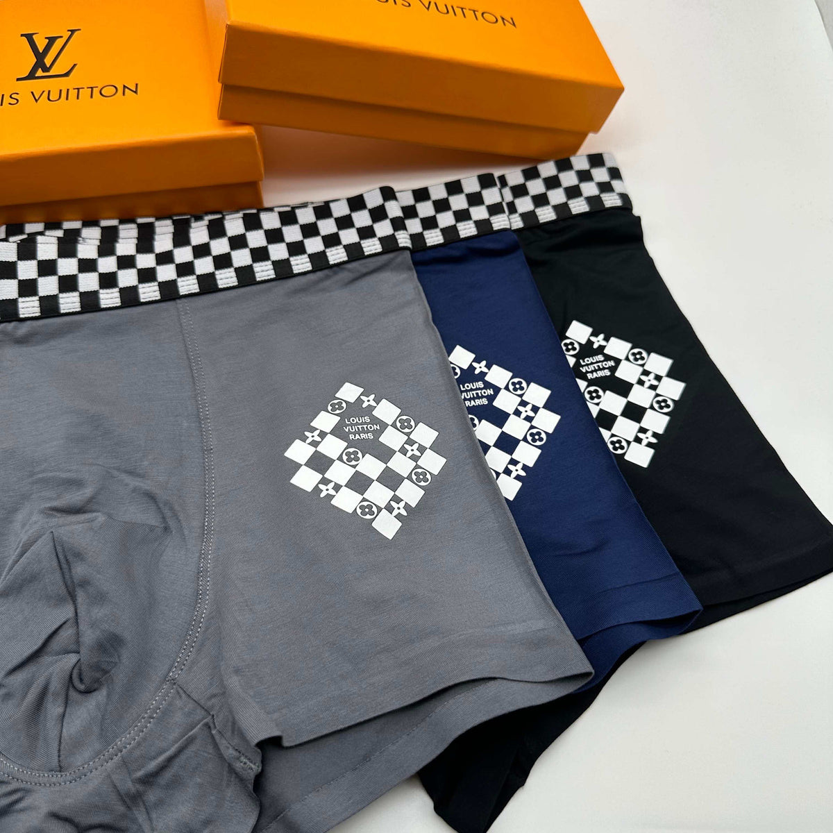 Louis Vuitton Checkerboard Waistband Boxer Briefs 3-Piece Box
