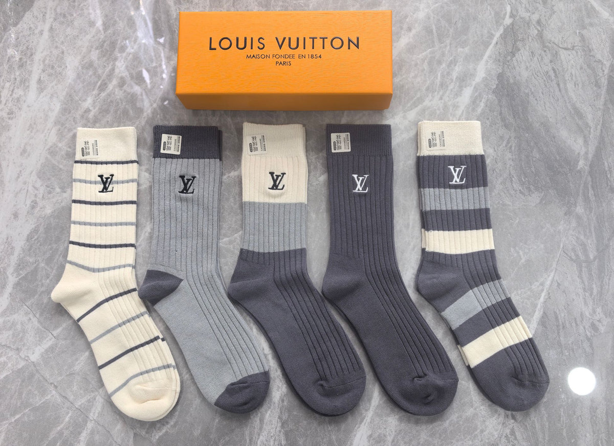 Louis Vuitton Cotton Short Socks - 5-Pair Pack