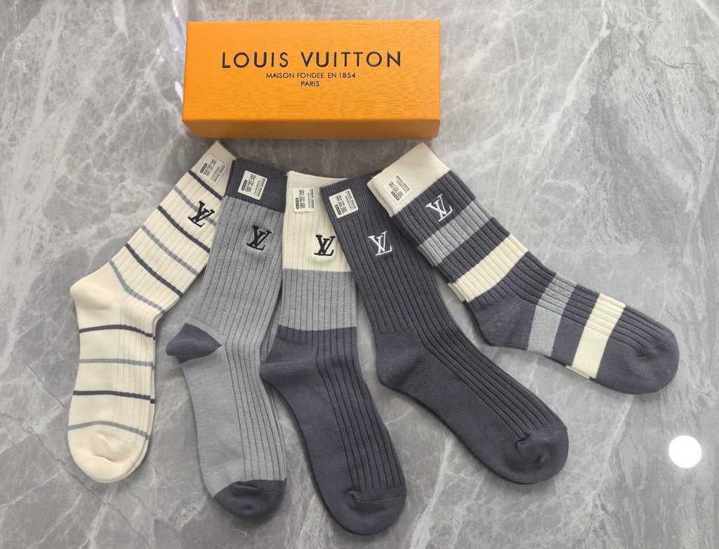 Louis Vuitton Cotton Short Socks - 5-Pair Pack