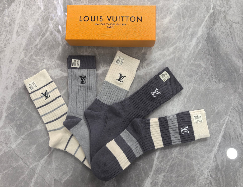 Louis Vuitton Cotton Short Socks - 5-Pair Pack