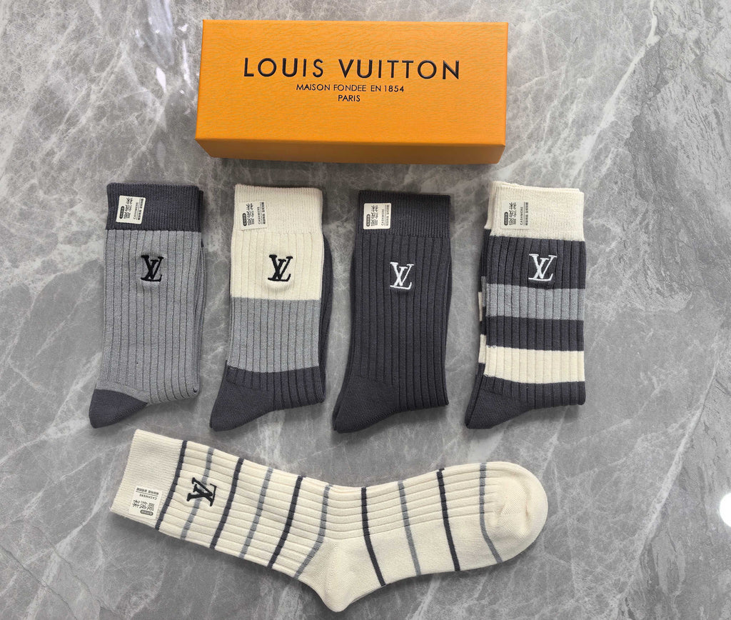 Louis Vuitton Cotton Short Socks - 5-Pair Pack