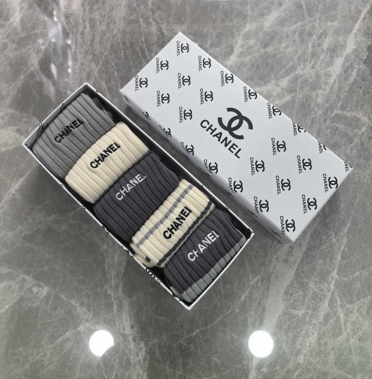 Chanel Cotton Short Socks - 5-Pair Pack