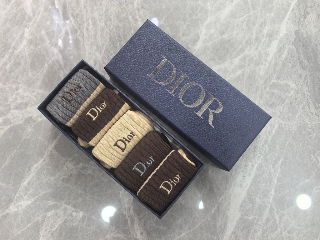 Dior Cotton Short Socks - 5-Pair Pack