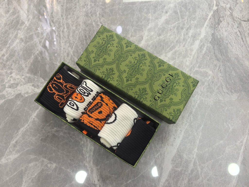 Gucci Cotton Crew Socks - 5-Pair Pack