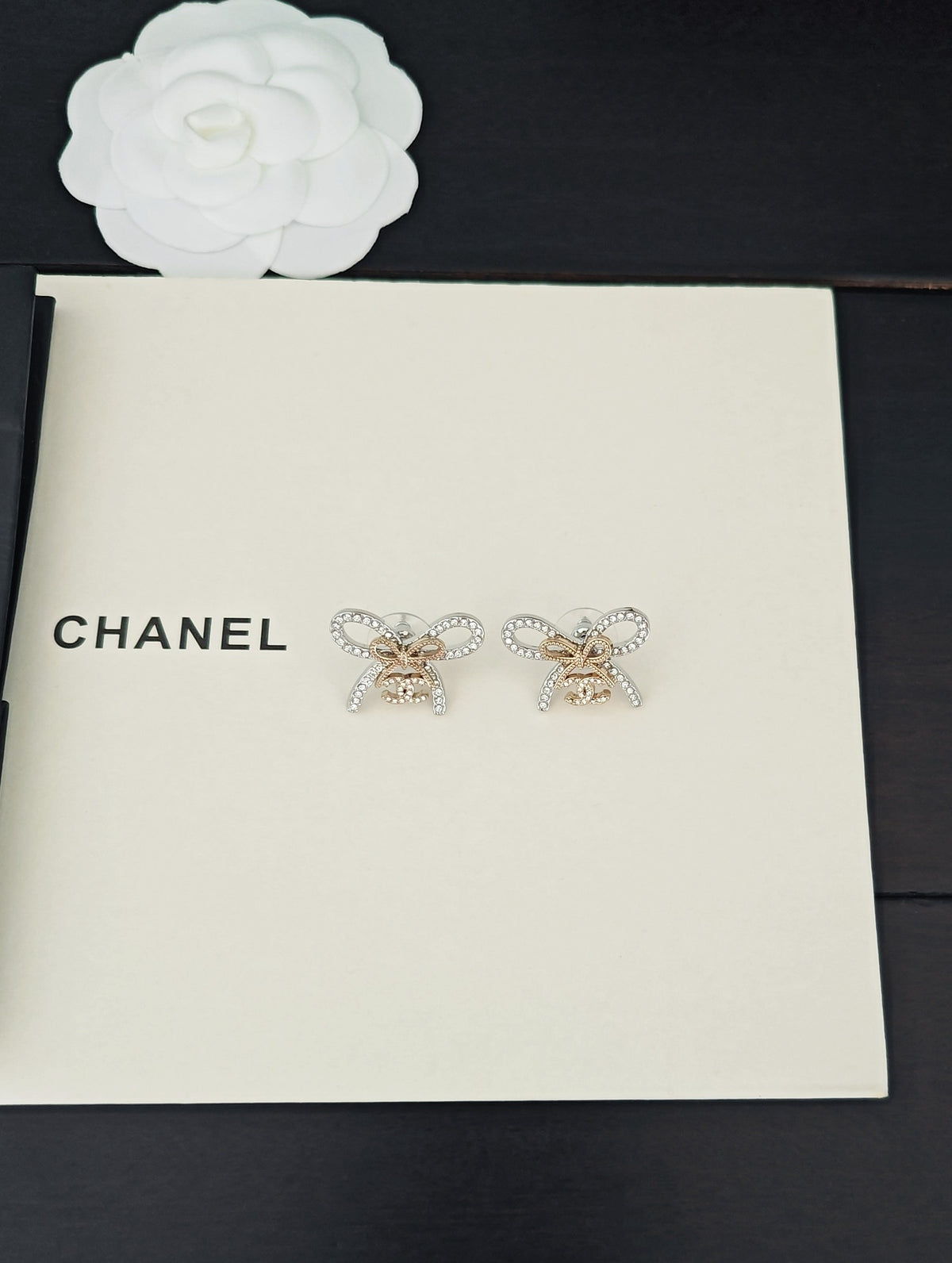 Bow Statement Earrings in Gold-Tone close-up detail