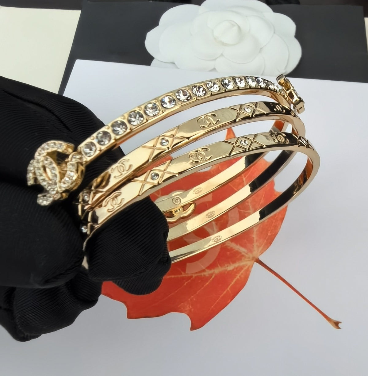 Signature Emblem Bangle in Gold-Tone – Design 006 main product view