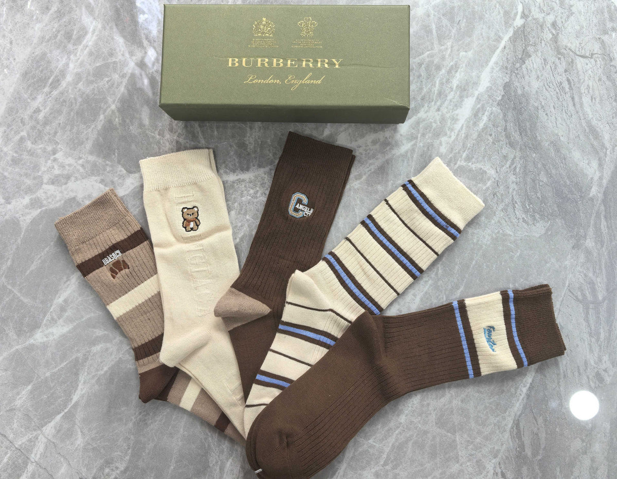 Burberry Cotton Short Socks - 5-Pair Pack
