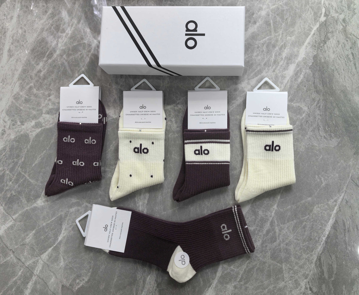 Alo Cotton Short Socks - 5-Pair Pack