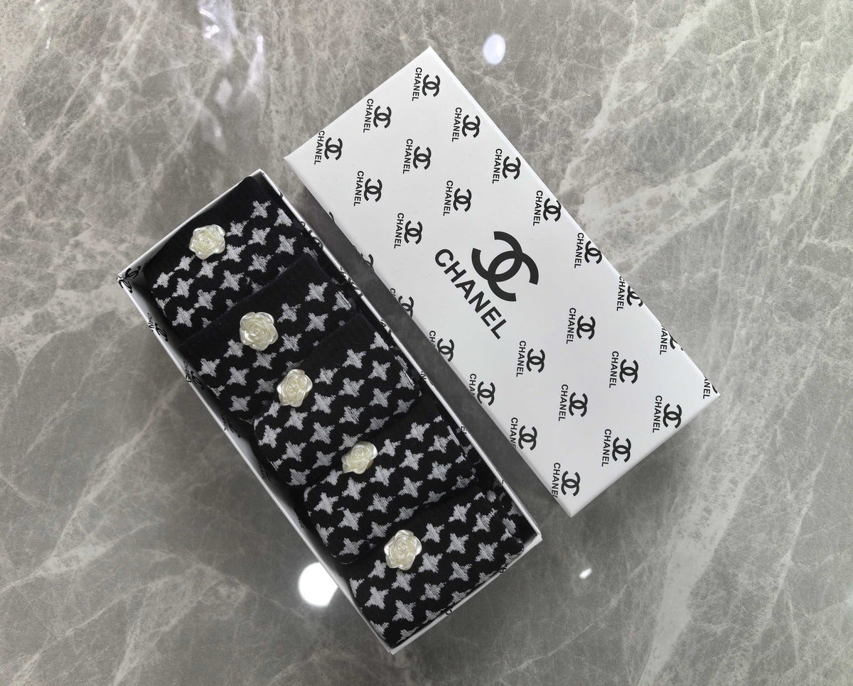 Chanel Cotton Short Socks - 5-Pair Pack
