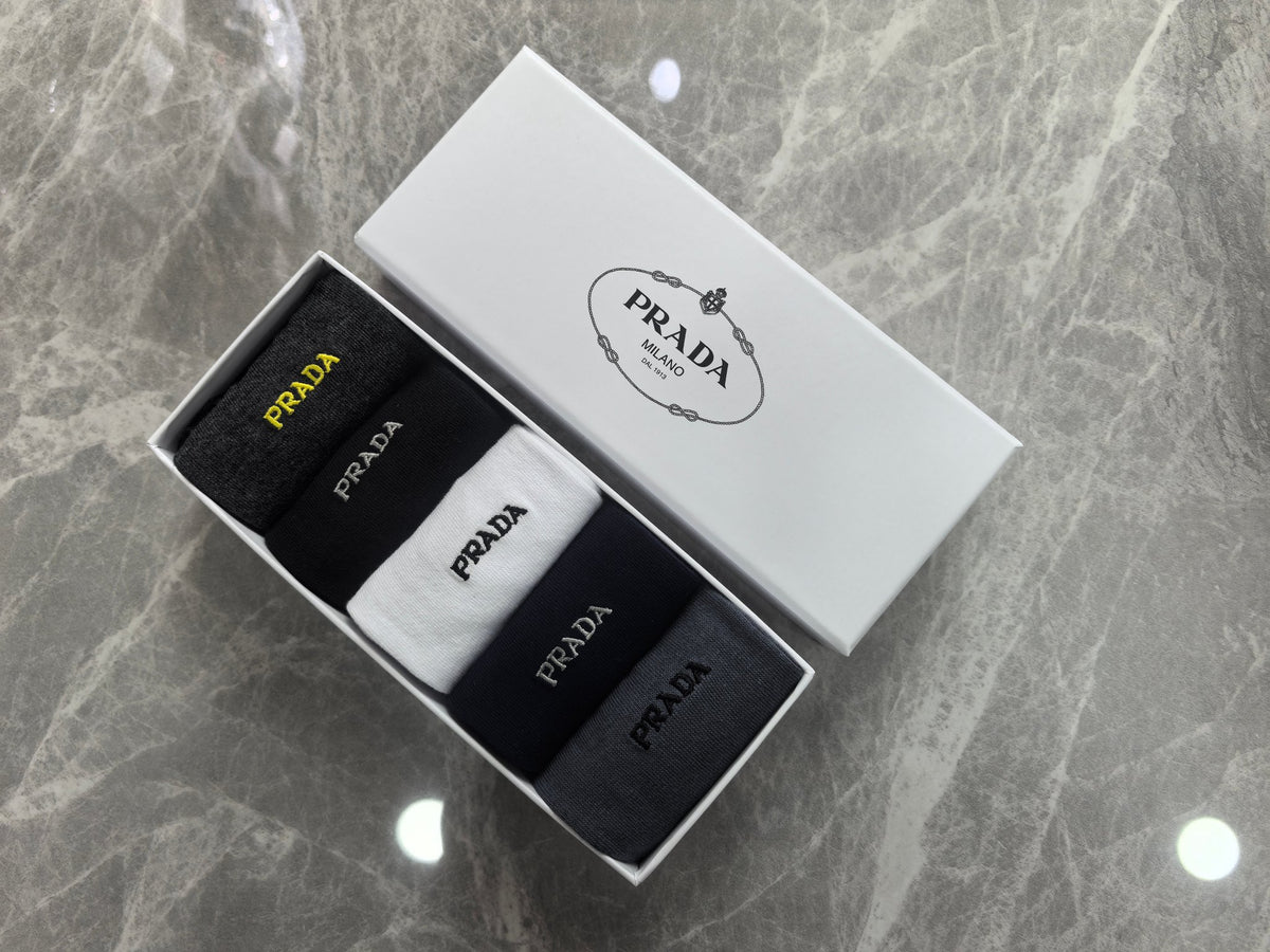 Prada Cotton Short Socks - 5-Pair Pack