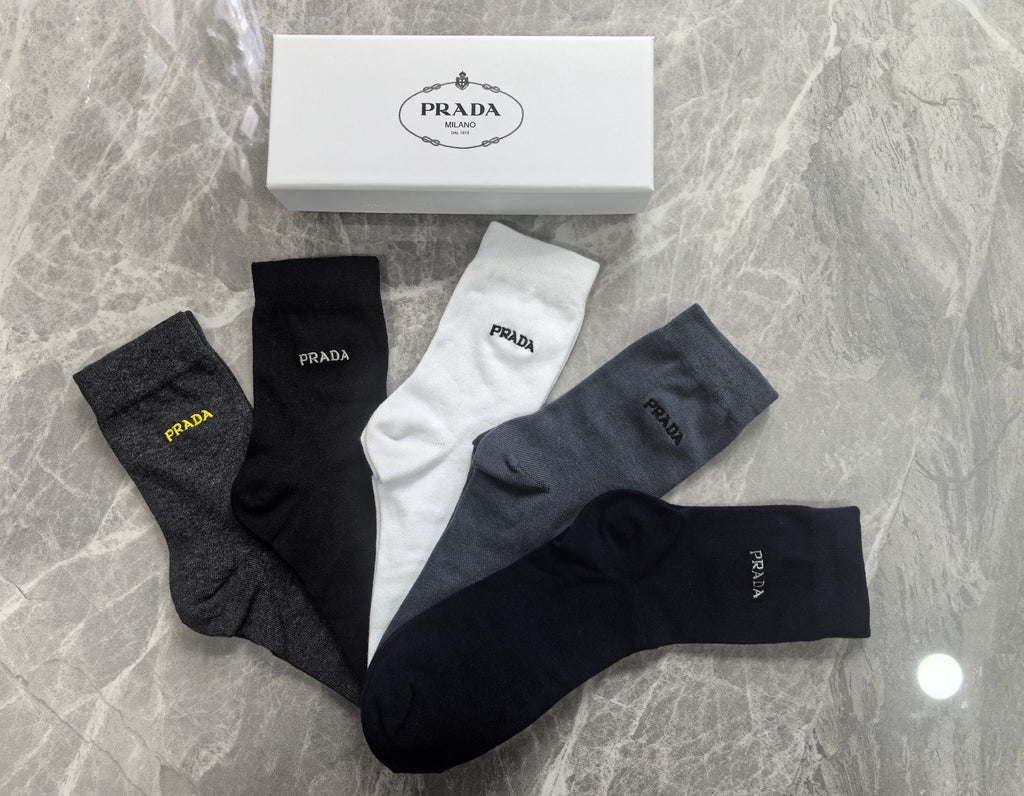 Prada Cotton Short Socks - 5-Pair Pack