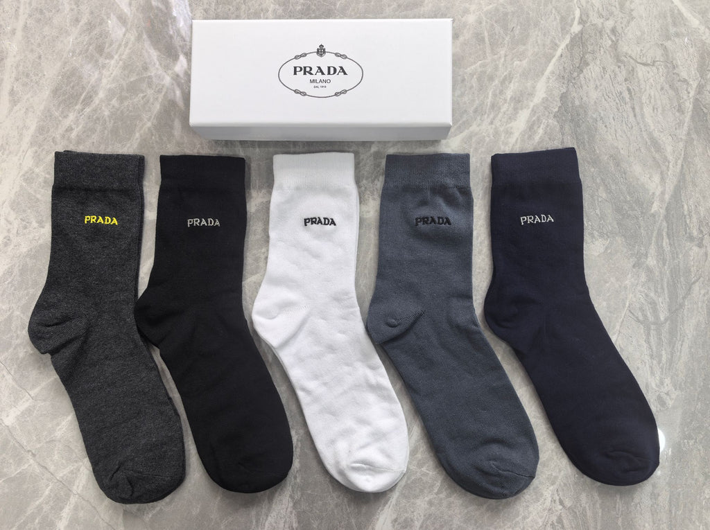 Prada Cotton Short Socks - 5-Pair Pack