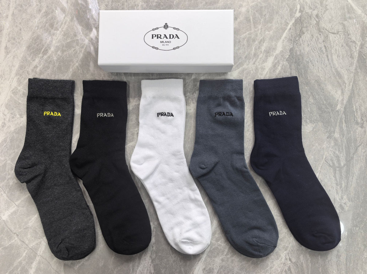 Prada Cotton Short Socks - 5-Pair Pack