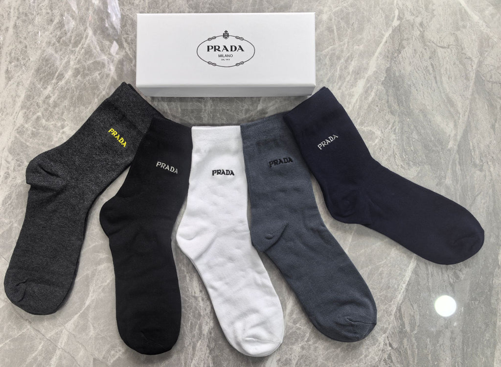 Prada Cotton Short Socks - 5-Pair Pack
