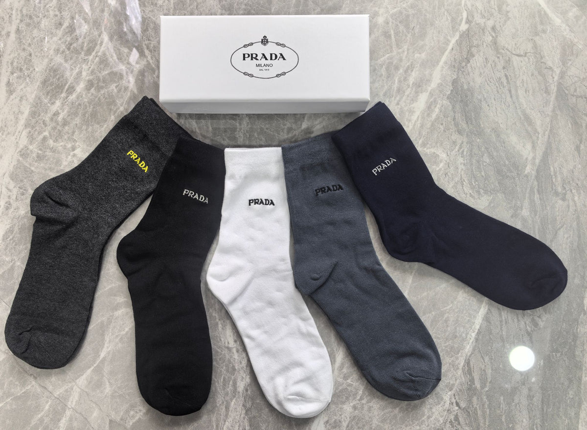 Prada Cotton Short Socks - 5-Pair Pack