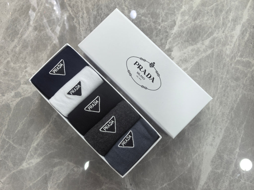 Prada Cotton Short Socks - 5-Pair Pack