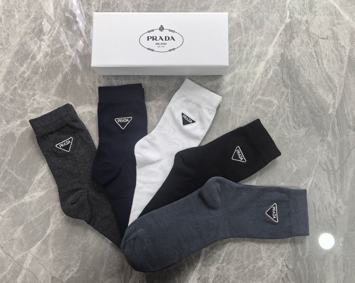 Prada Cotton Short Socks - 5-Pair Pack